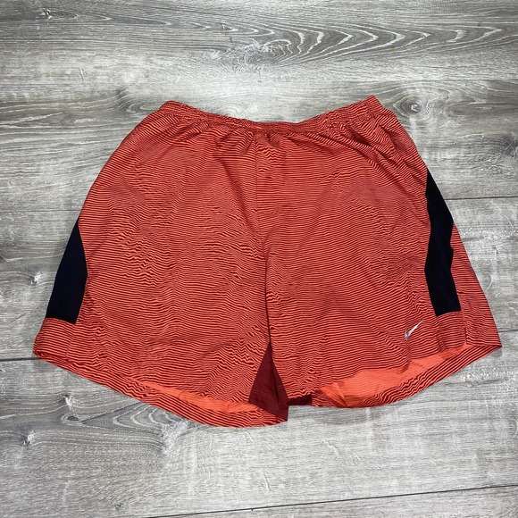 Nike Shorts Mens 2XL Red Dri-FIT Running Lined Drawstring Zip Pocket 654281-647 - Picture 1 of 16